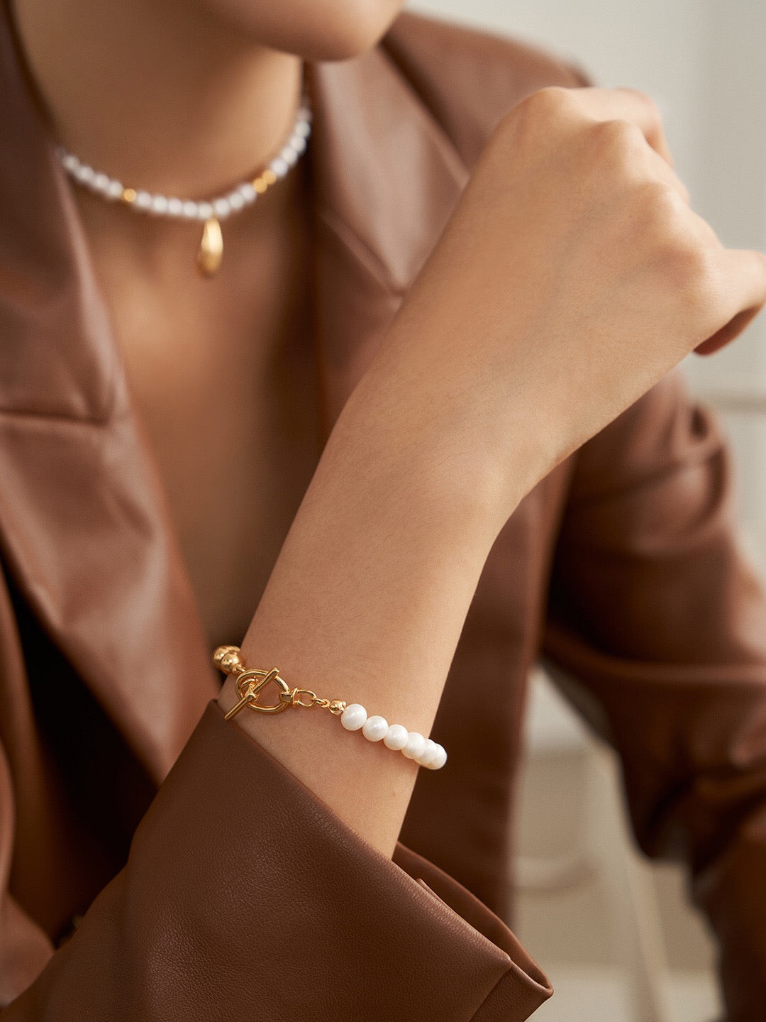 Pulseira fecho de barra